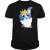 King dog chews bones cartoon shirt