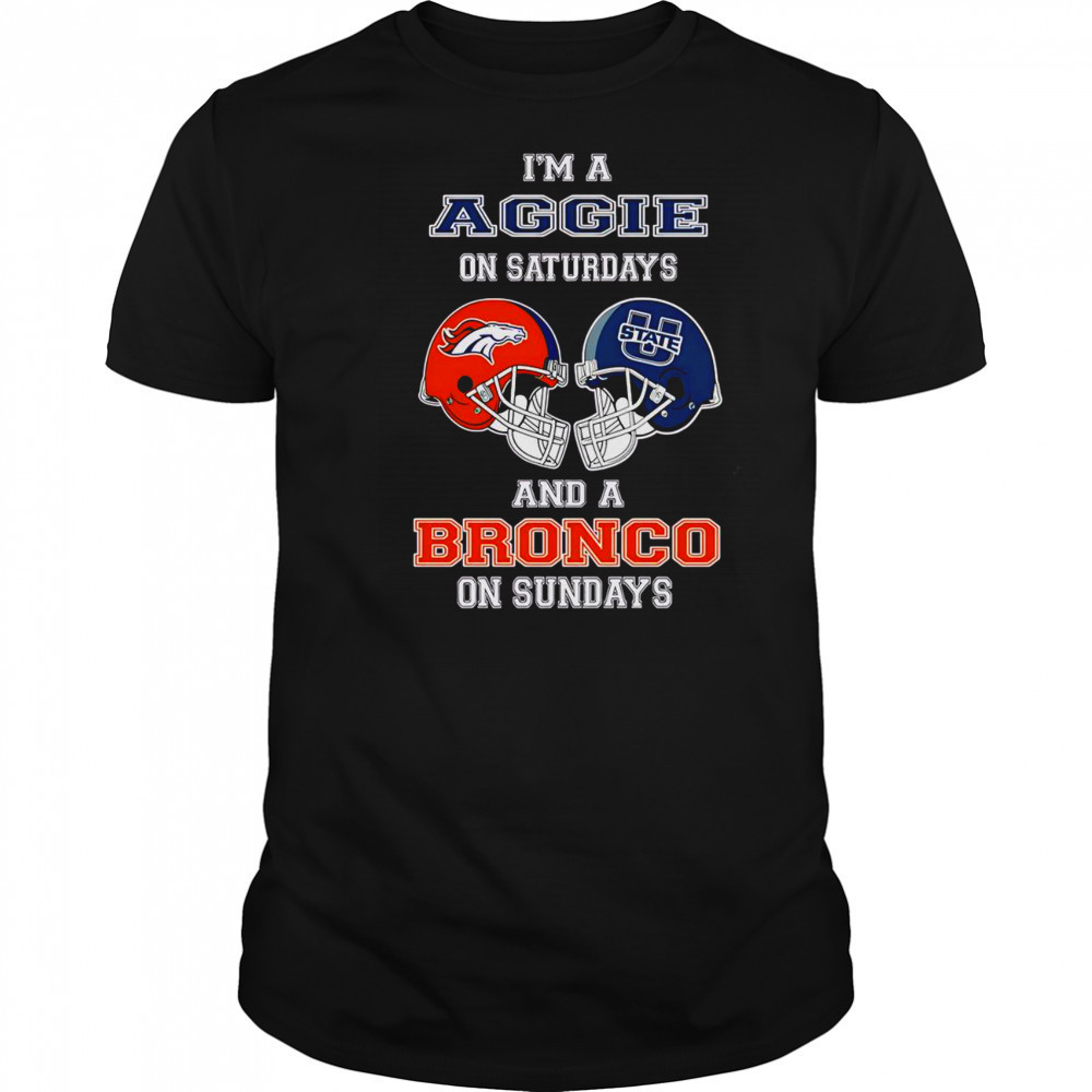 Top I’m A Uggie On Saturdays And A Bronco On Sundays T-Shirt