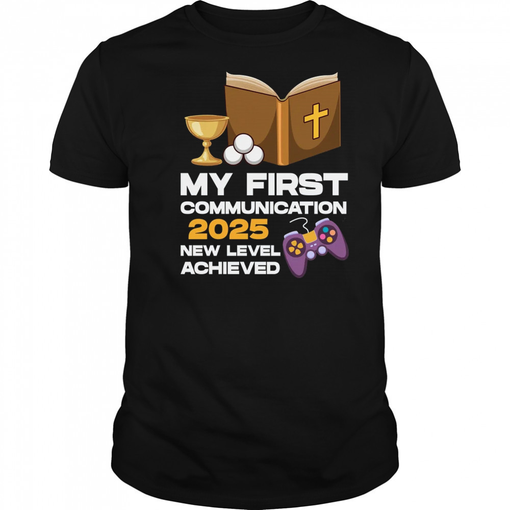 1st My First Communion 2025 Boys Girls Controller Video Game shirt
