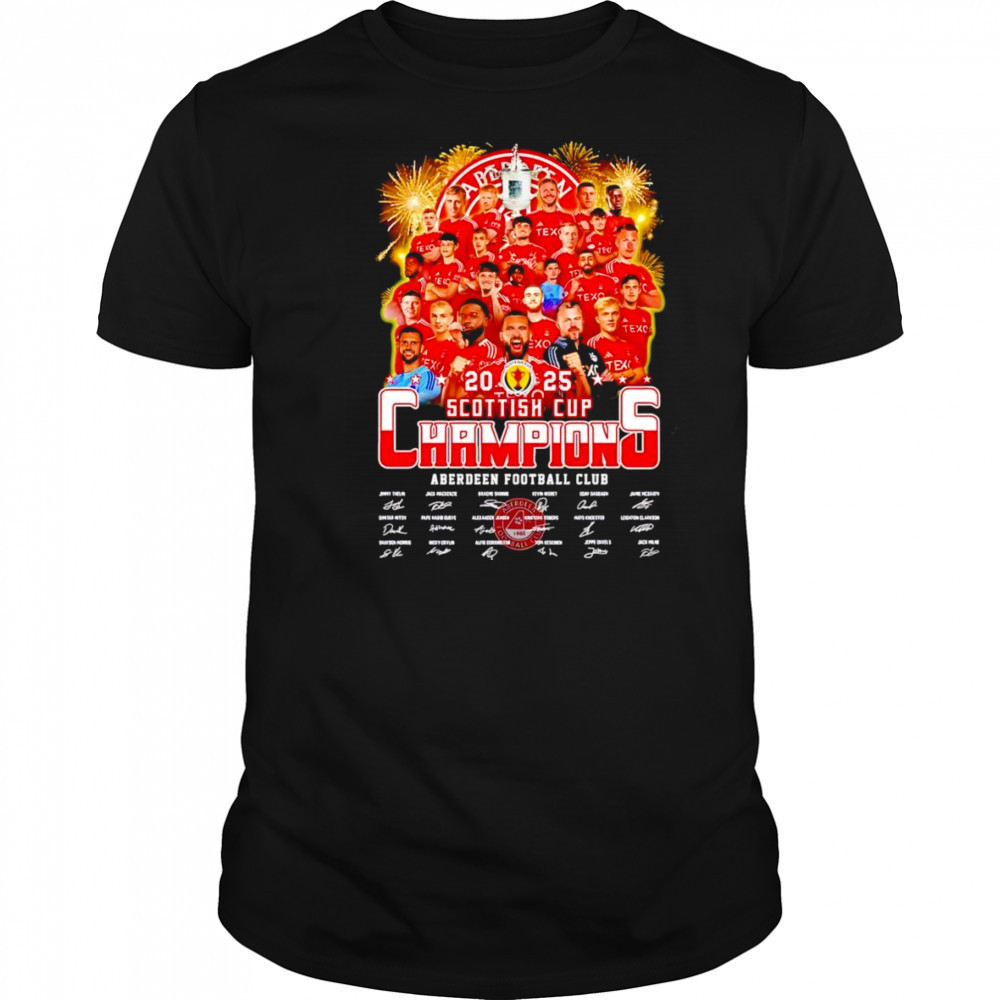 2025 Scottish Cup Champions Aberdeen Football Club shirt
