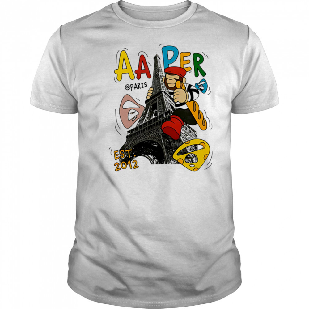 Aape Bathing Ape Eiffel Tower shirt