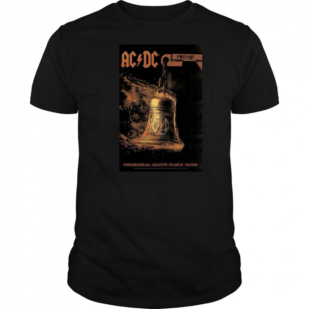 AC DC On May 4, 2025 In Foxborough, MA Tour Shirt