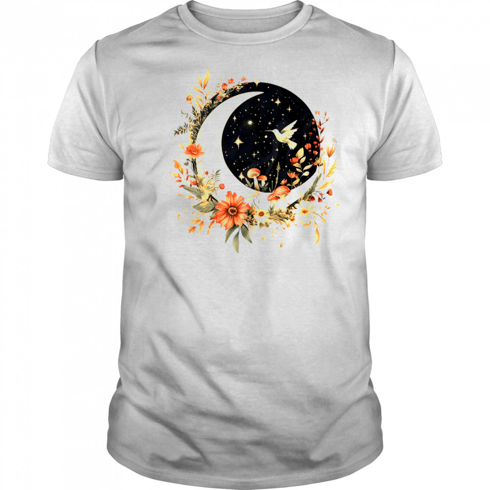 Aesthetic Cottagecore Moon Botanical Mushrooms Gardening shirt