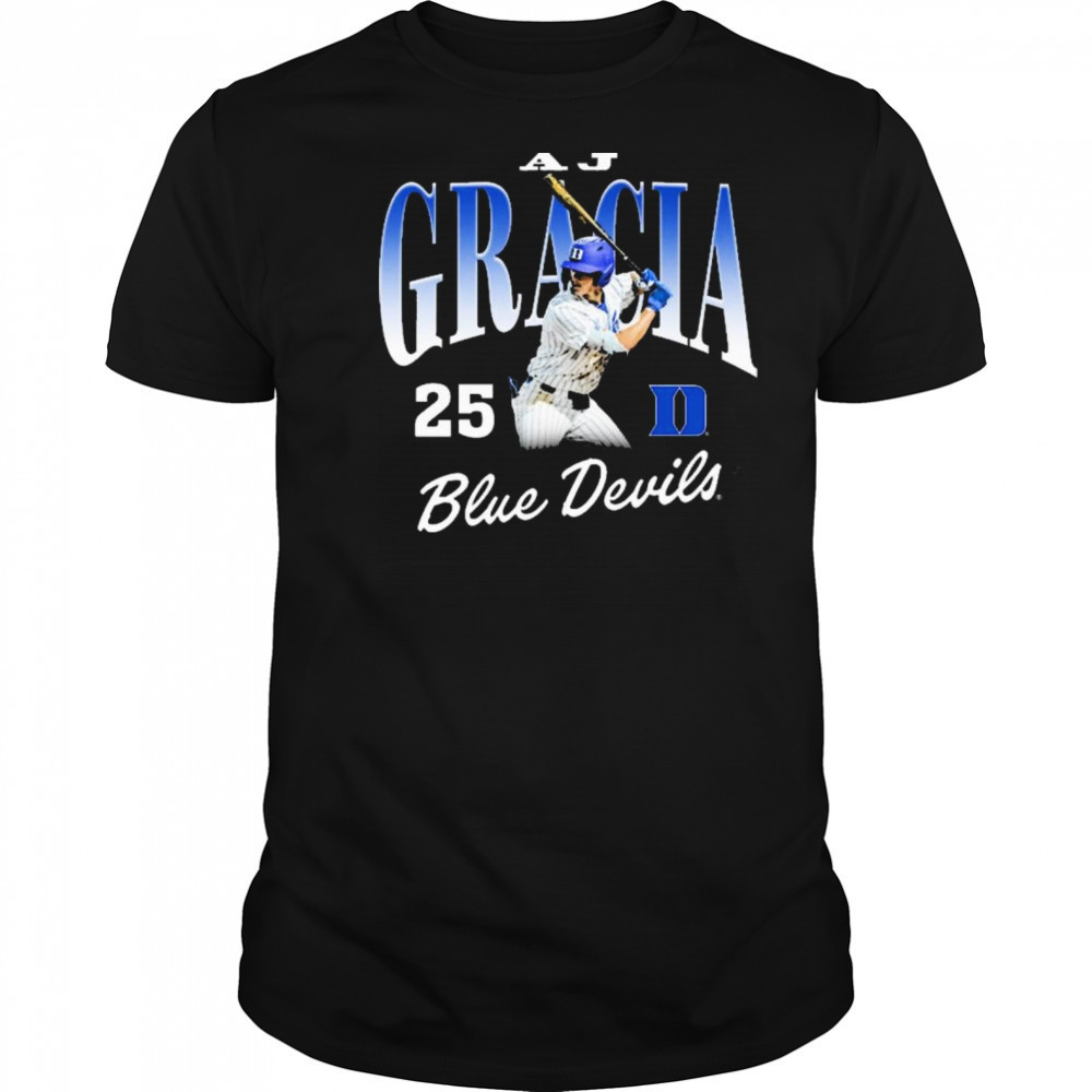 AJ Gracia 25 Duke Blue Devils Baseball NCAA Division I 2025 t-shirt
