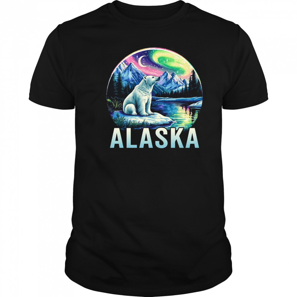 Alaska Northern Lights Aurora Viewing Vacation Alaska Trip shirt