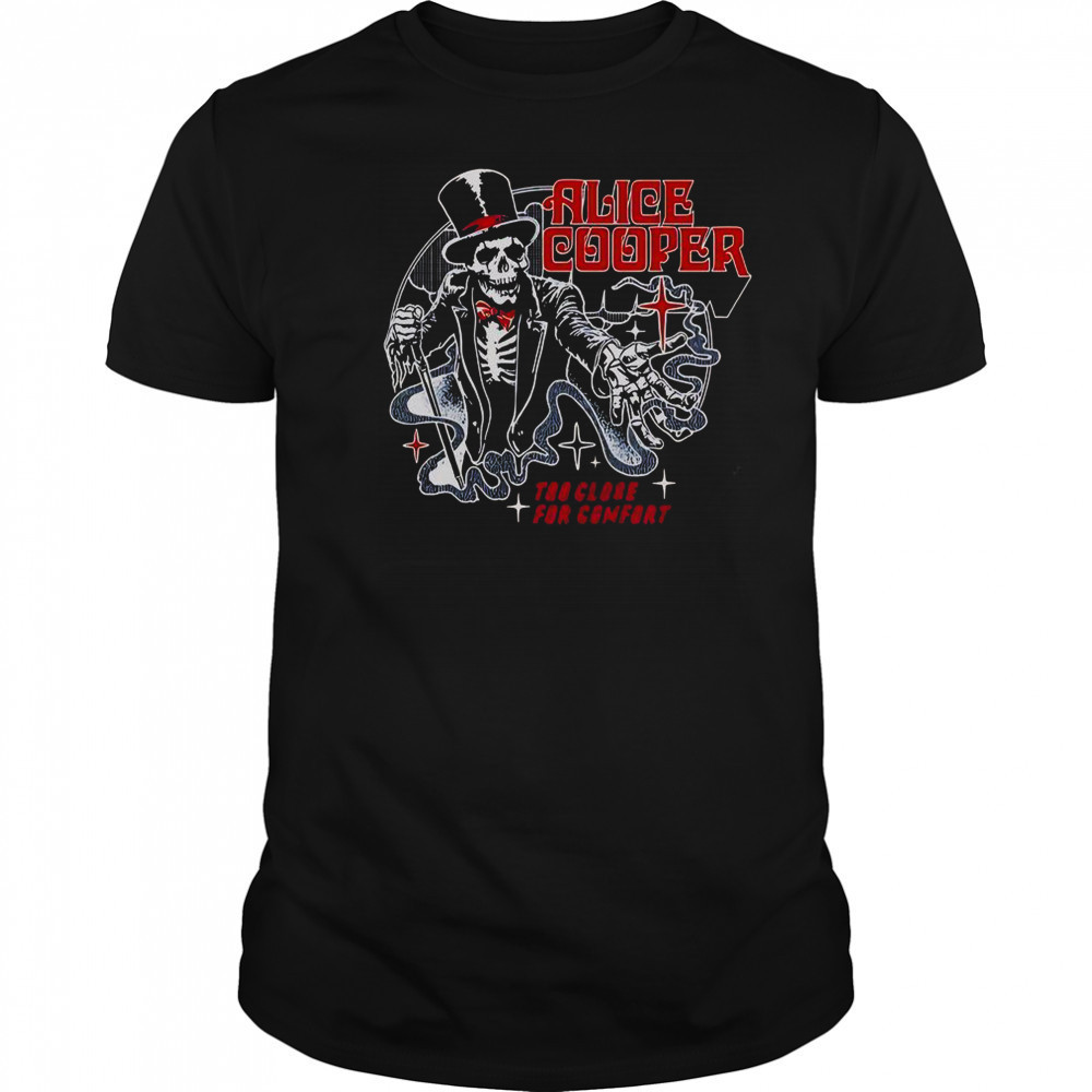 Alice Cooper Too Close For Comfort Ringmaster Tour 2025 Skeleton T-Shirt