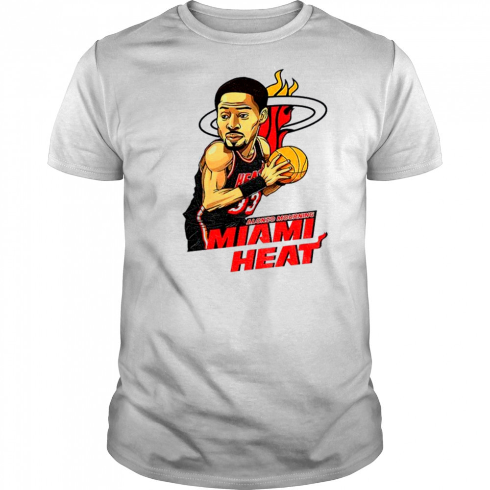 Alonzo Mourning Miami Heat NBA Basketball cartoon shirt