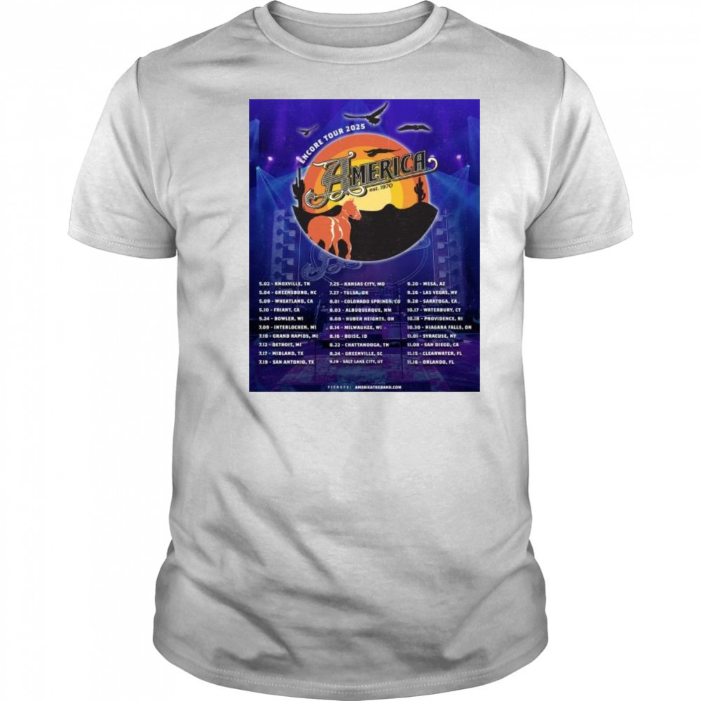 America Est. 1970 Encore Tour 2025 5-2 – Knoxville TN t-shirt