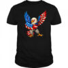 American Flag USA Dabbing Bald Eagle Patriotic 4th Of July shirt