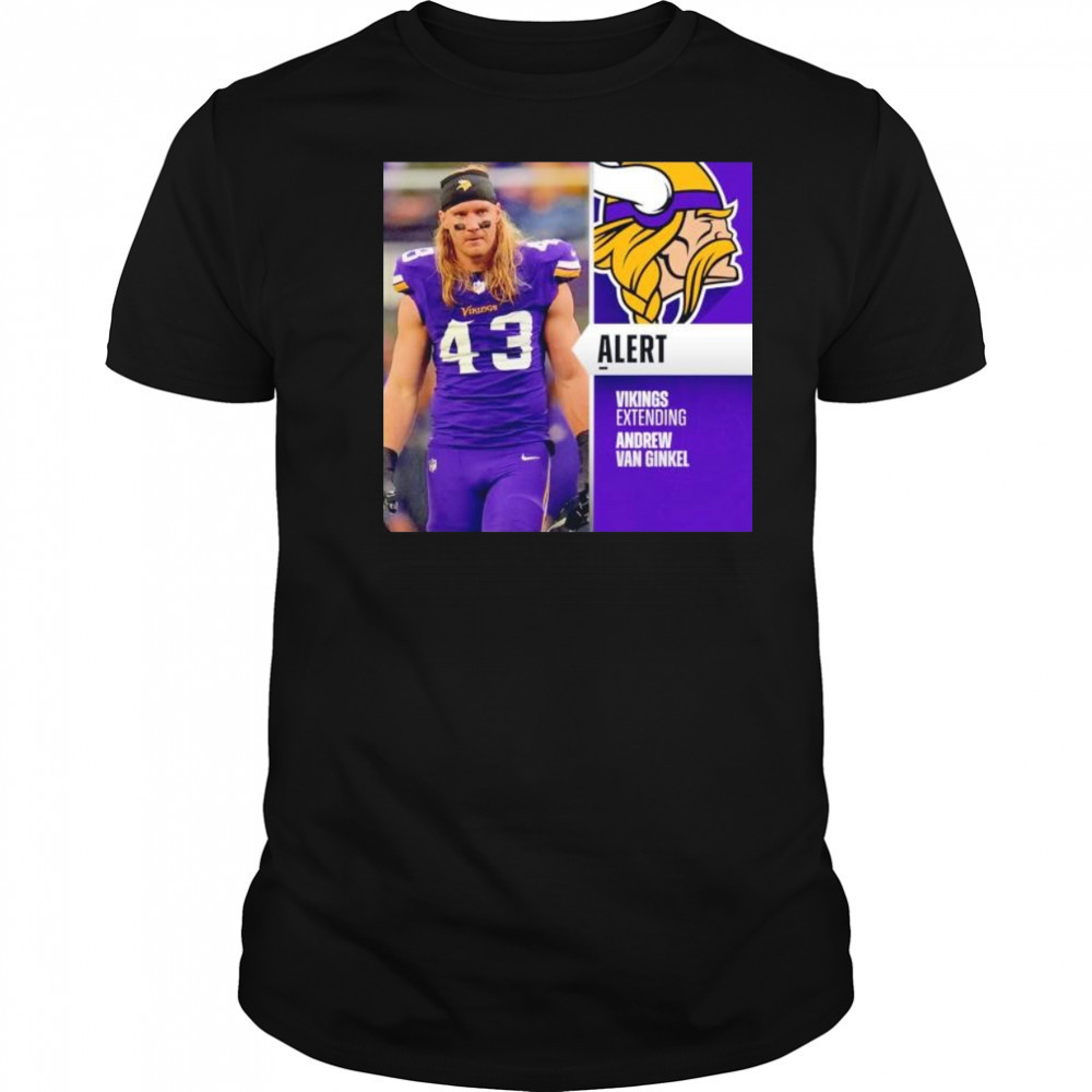 Andrew Van Ginkel alert Vikings extending Minnesota Vikings shirt