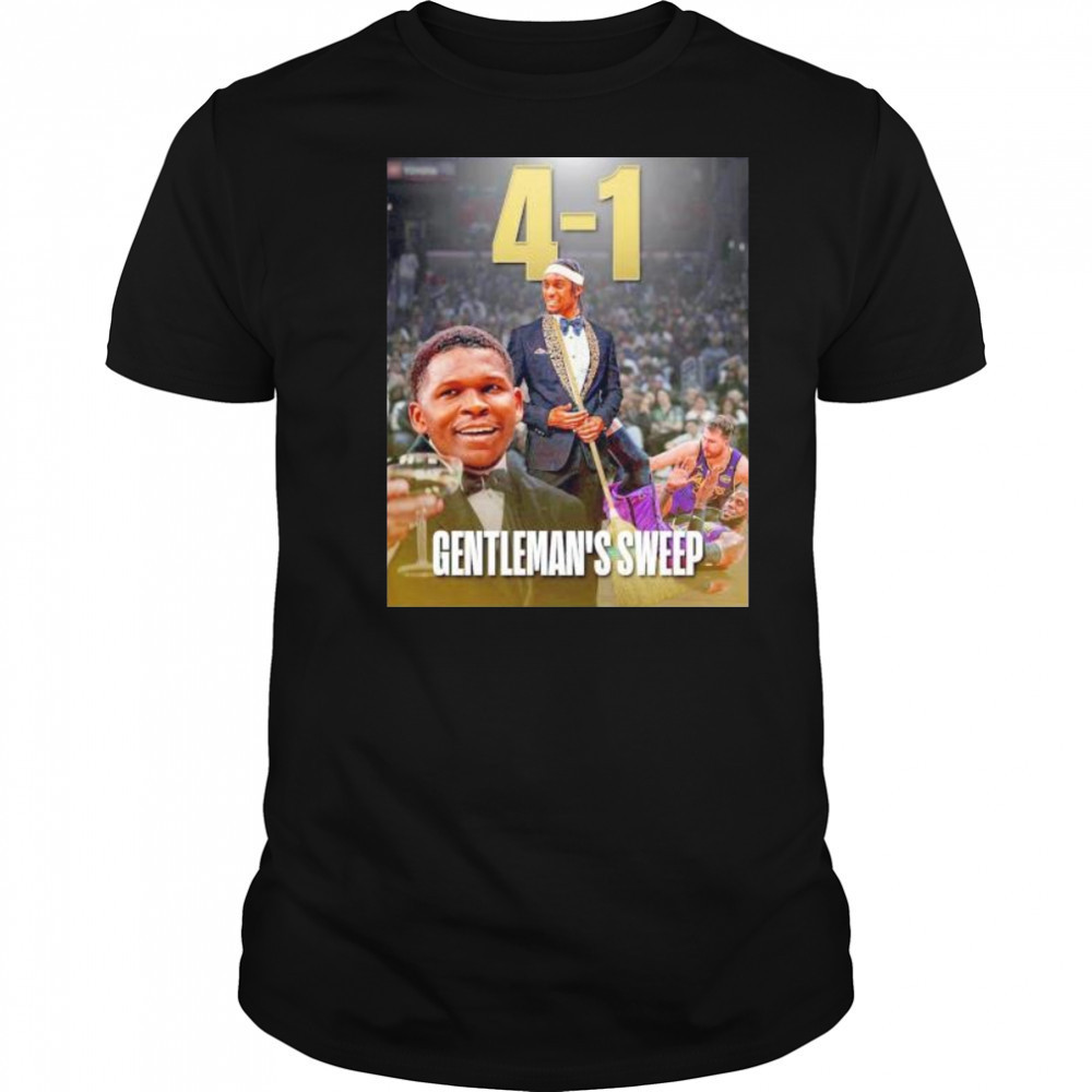 Anthony Edwards Rudy Gobert gentleman’s sweep LeBron James Luka Doncic win 4 1 Lakers shirt