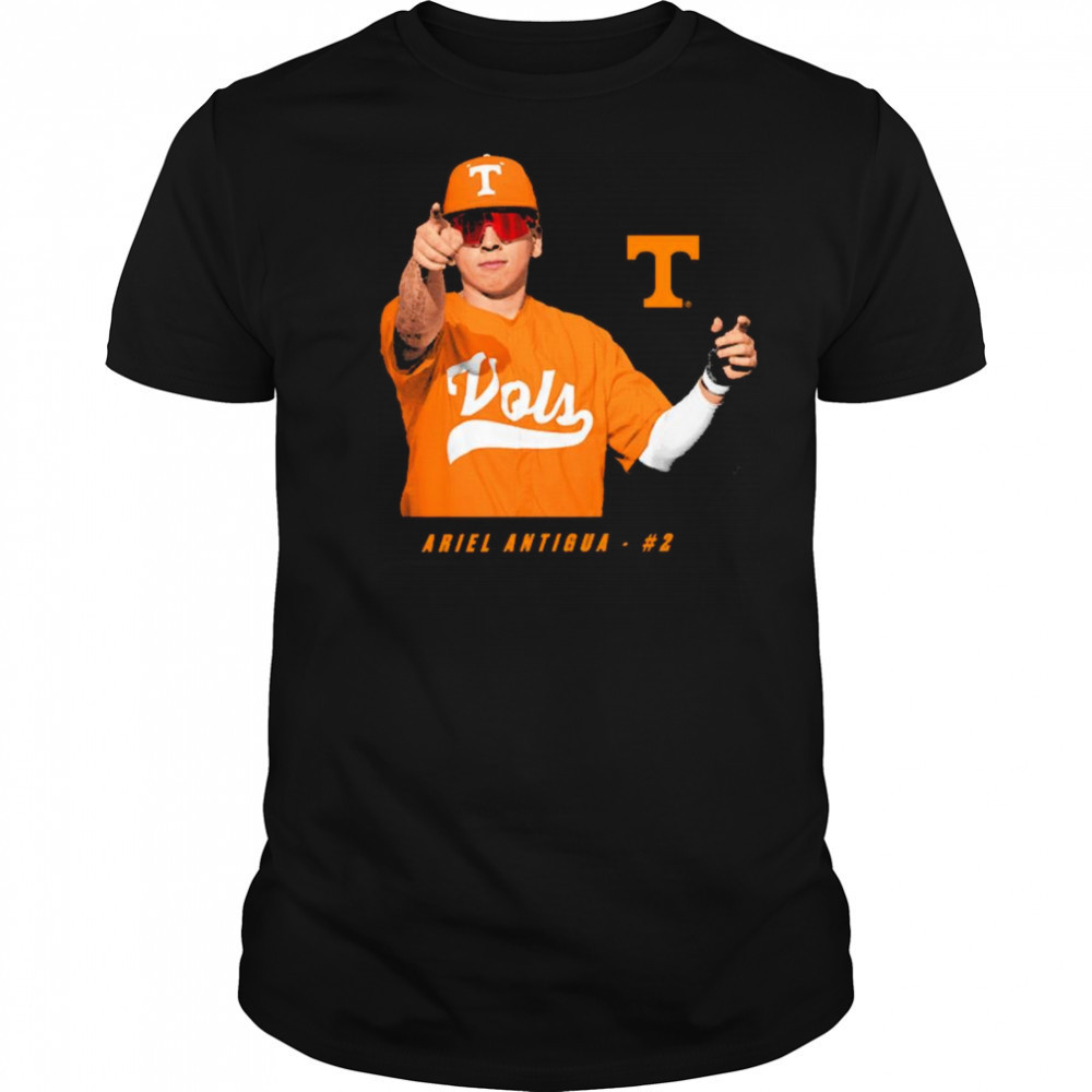 Ariel Antigua #2 Tennessee Vols Baseball NCAA Division I 2025 t-shirt
