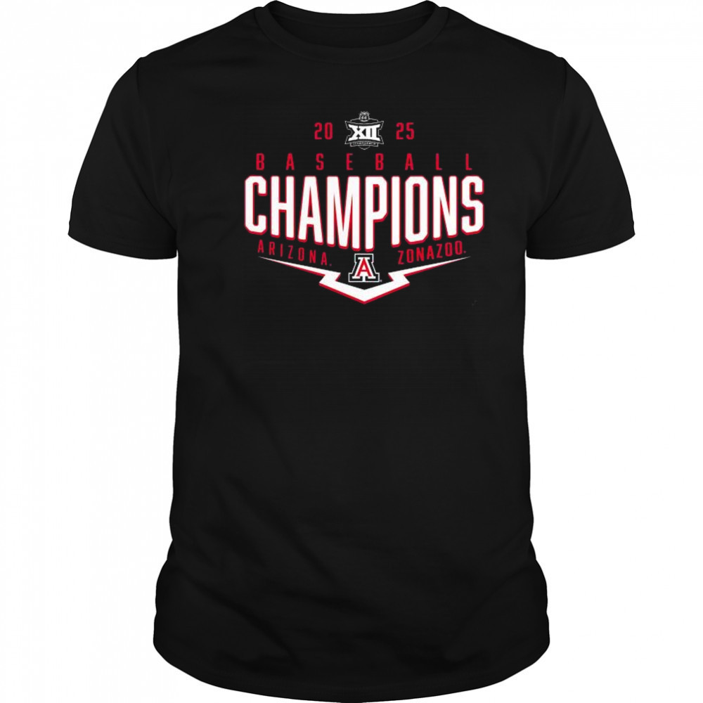 Arizona Wildcats 2025 Big 12 Baseball Conference Tournament Champions Playoff Pitch Zonazoo t-shirt