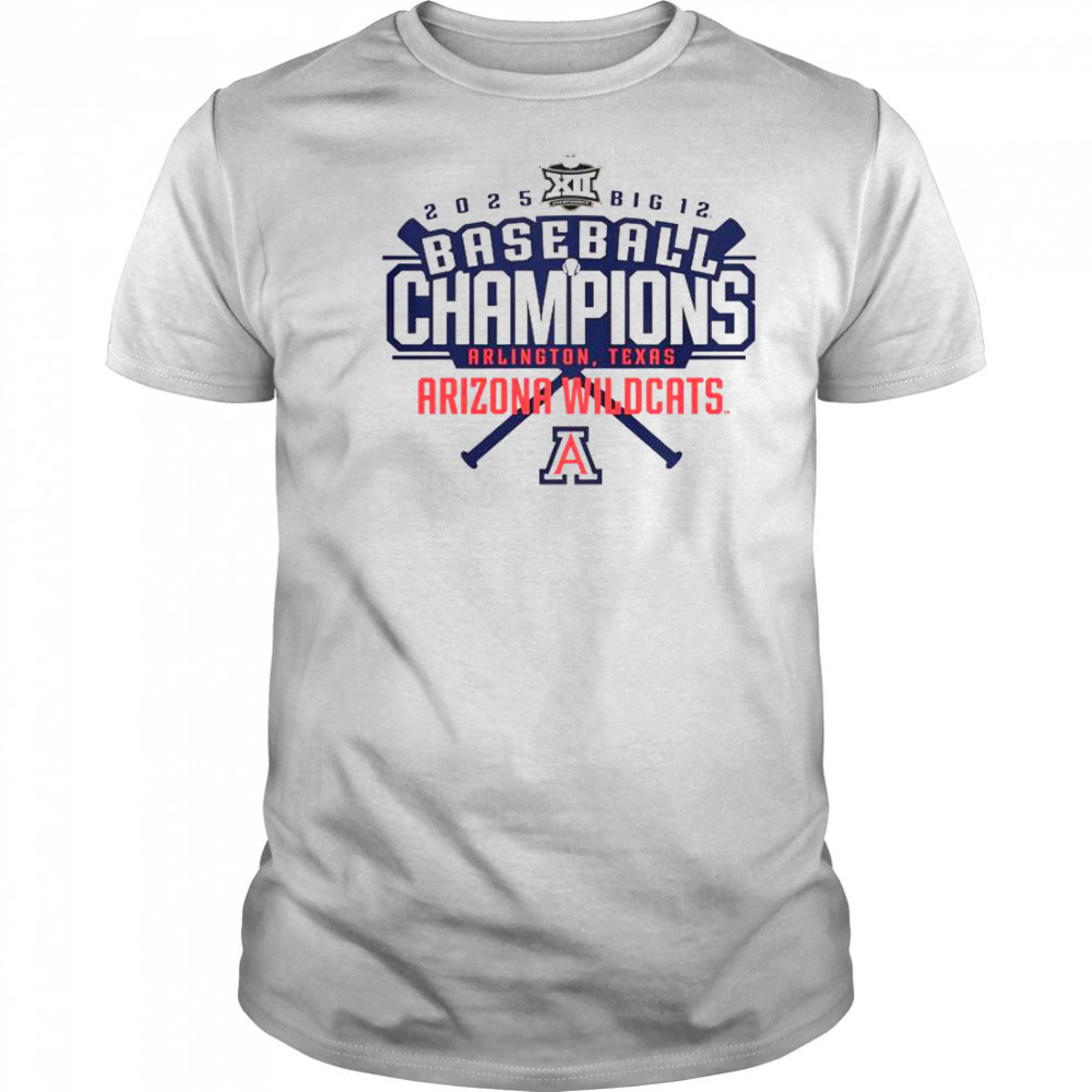 Arizona Wildcats 2025 Big 12 Baseball Conference Tournament Champions T-Shirt