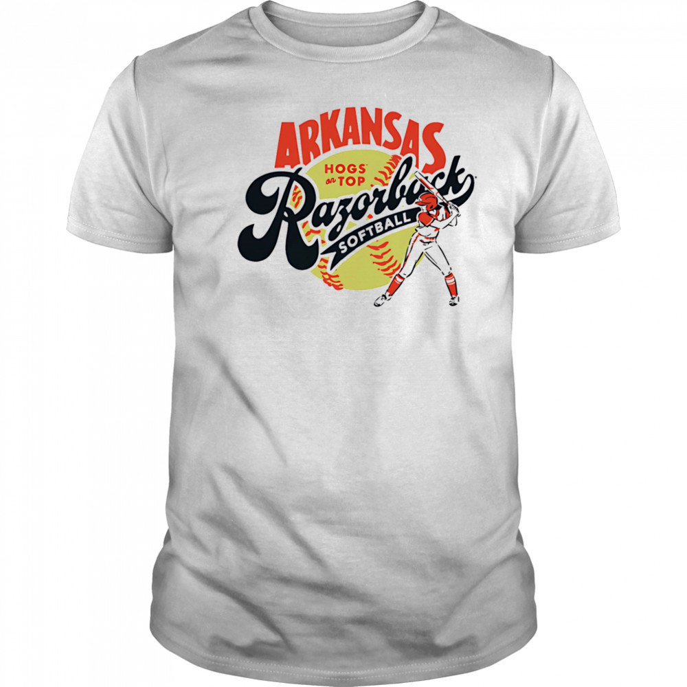 Arkansas Razorbacks Softball Hogs on top shirt