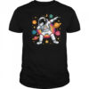 Astronaut Dabbing In Space Cosmic Galaxy Adventure Boy Girls shirt