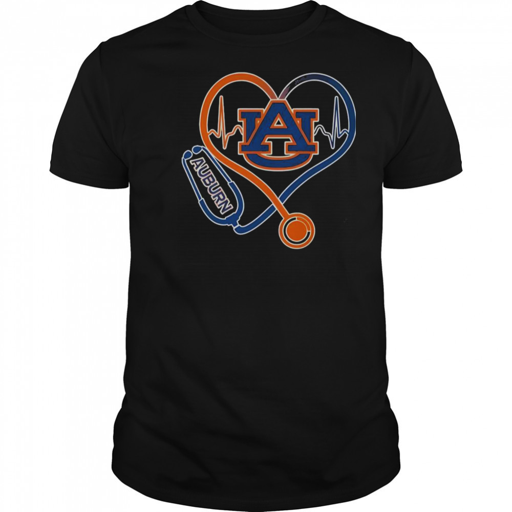 Auburn Tigers Caring Hearts Nurses T-Shirt