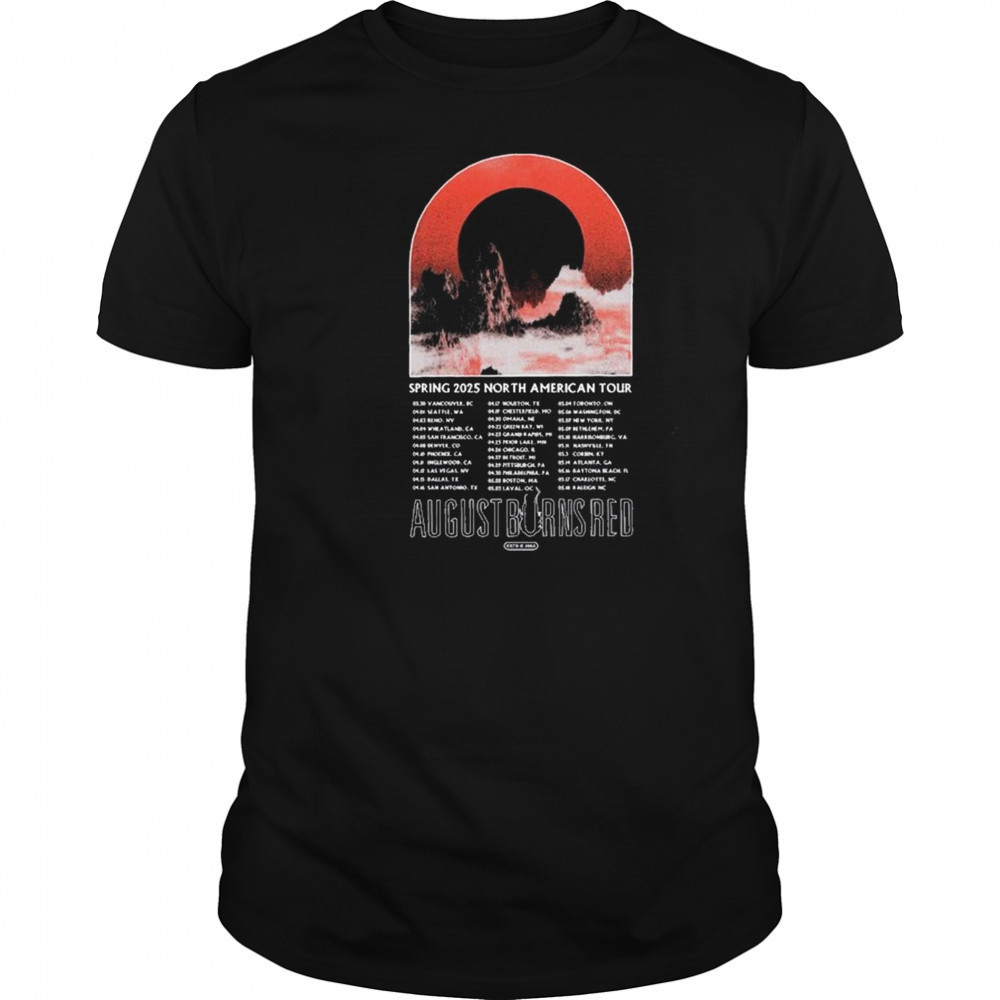 August Burns Red Mountains North American Spring Tour 2025 t-shirt
