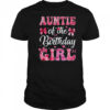 Auntie Of The Birthday Girl Family Pink Coquette Bow shirt