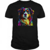 Australian Shepherd Dog Colorful Face Dog Lover Men Women shirt