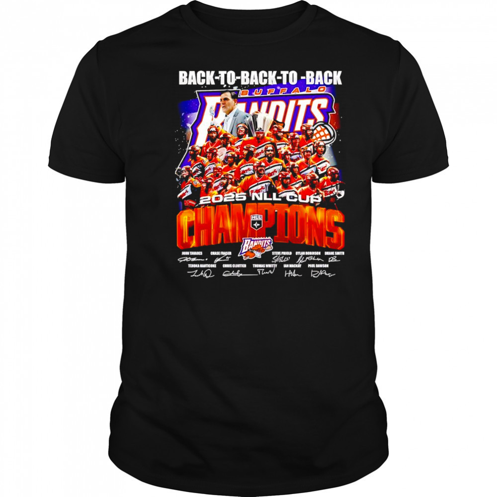 Back to back 2025 NLL Cup Champions Buffalo Bandits shirt