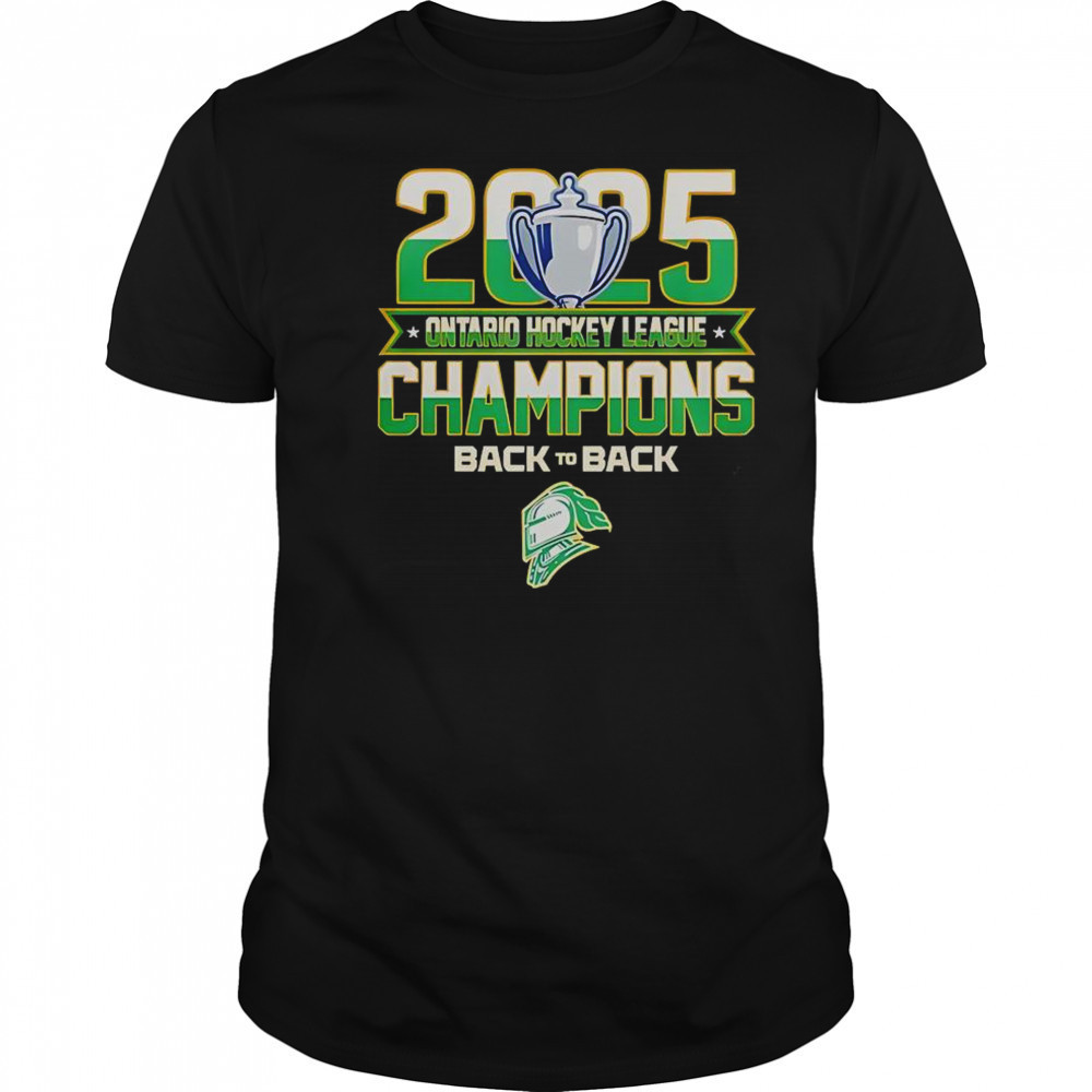 Back To Back London Knights 2025 Ontario Hockey League Champions T-Shirt