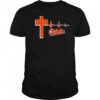 Baltimore Orioles logo Christian cross heartbeat shirt