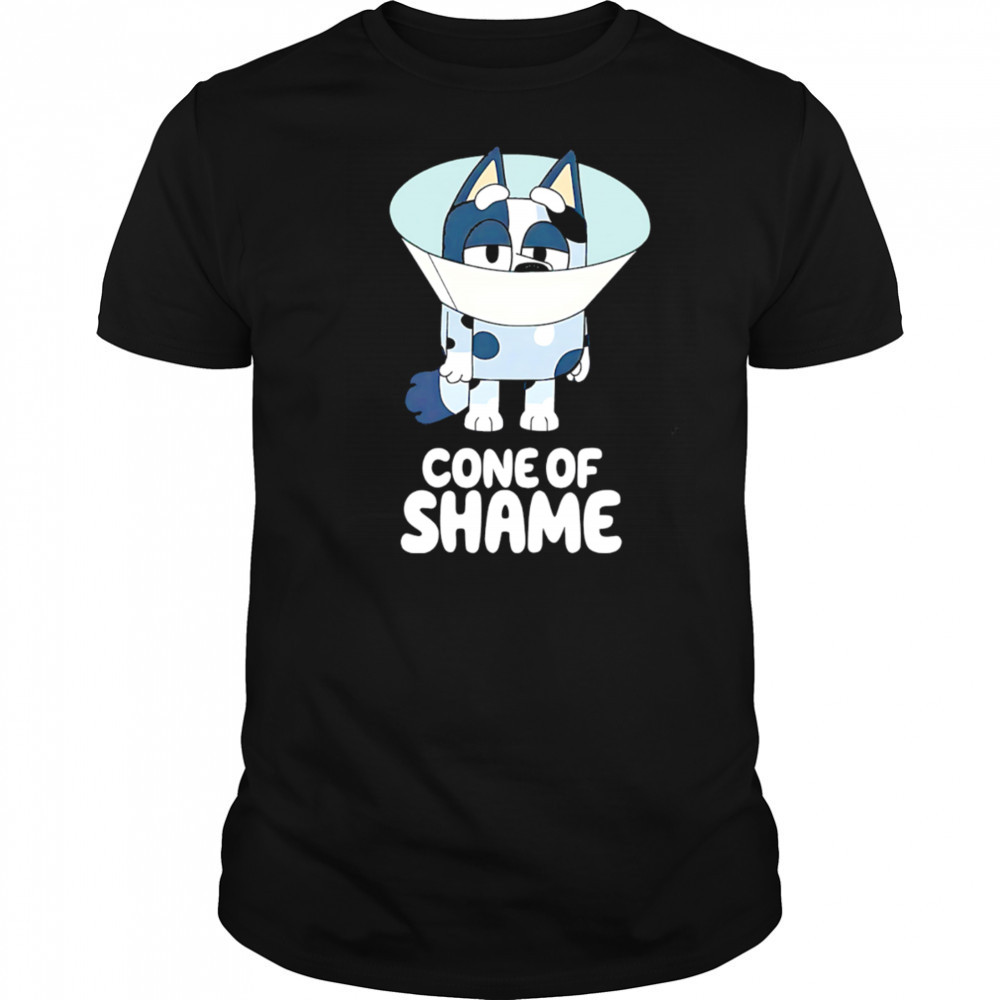 Bluey cone of shame cartoon shirt