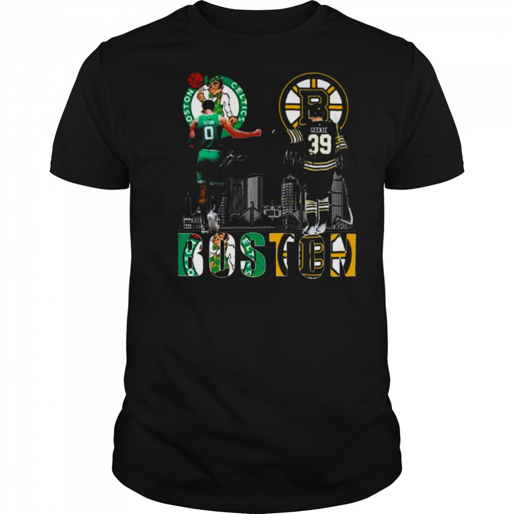 Boston Celtics x Boston Bruins Signatures T Shirt