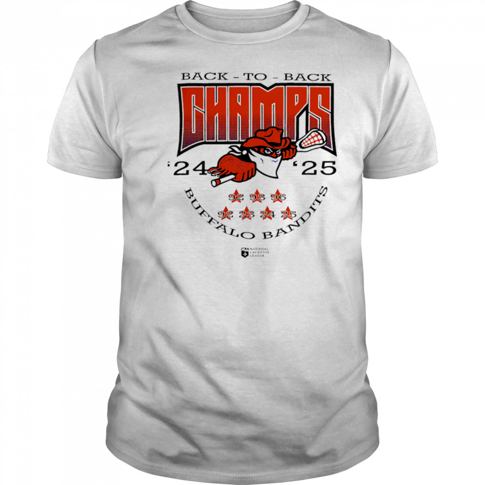 Buffalo Bandits 2025 Back-To-Back NLL Cup Champions shirt