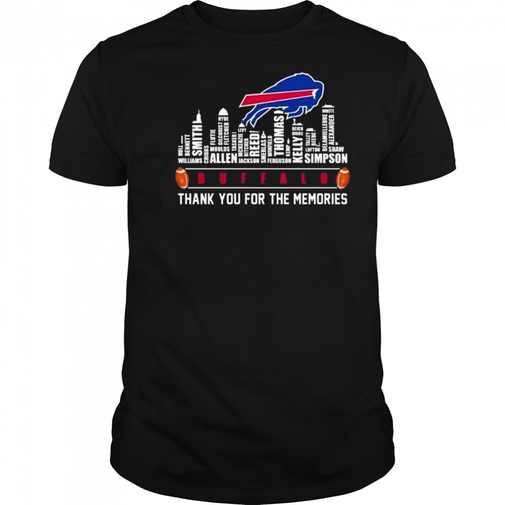 Buffalo Bills Thank You For The Memories Skyline Names 2025 Shirt