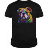 Bulldog Dog Colorful Face Dog Lover Men Women shirt