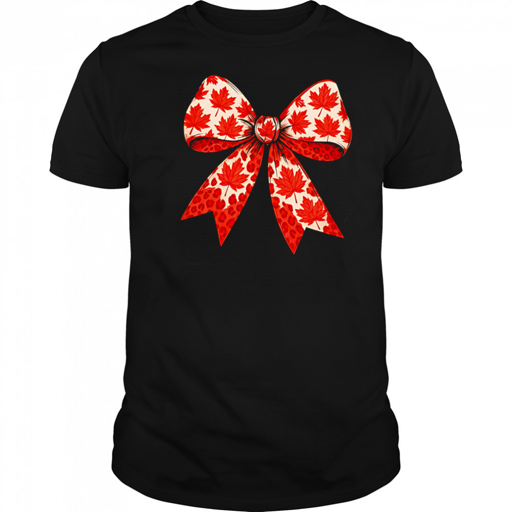 Canadian coquette bow Canada day shirt