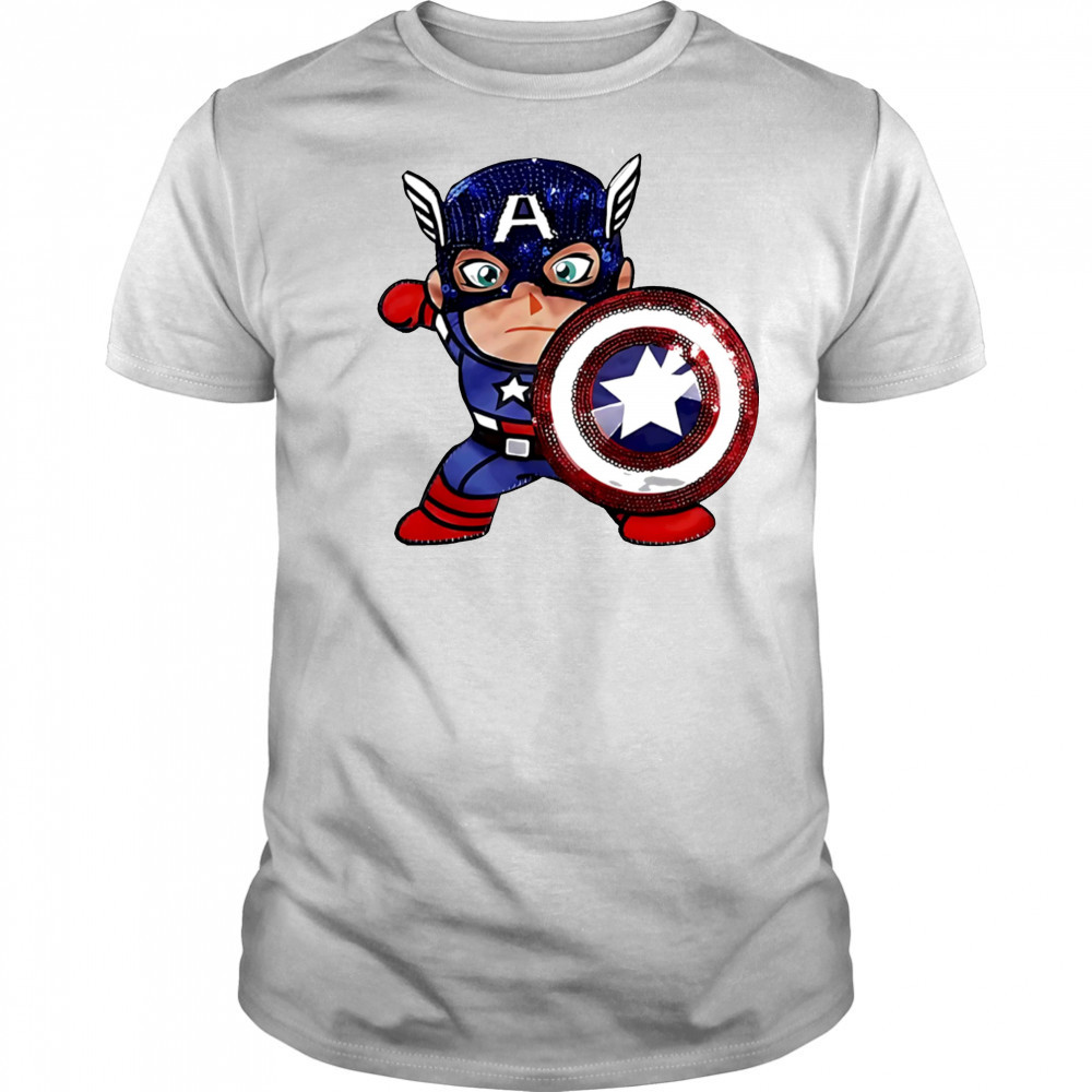 Captain America funny cartoon shirt