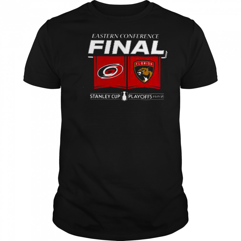 Carolina Hurricanes Vs Florida Panthers Matchup 2025 Eastern Conference Finals NHL Stanley Cup Playoffs 2025 T Shirt
