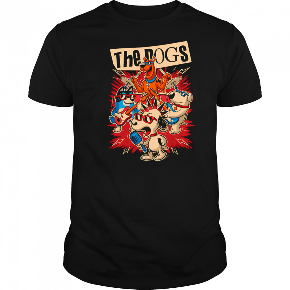 Cartoon Dog Band retro shirt
