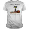 Cat crochet and coffee because murder is wrong shirt