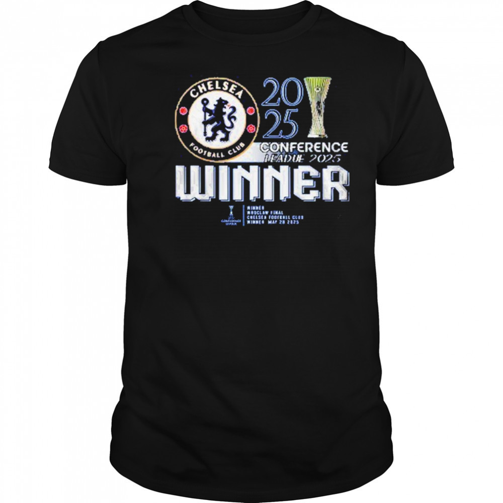 Chelsea FC 2025 Europe UEFA Conference League Champions T-Shirt