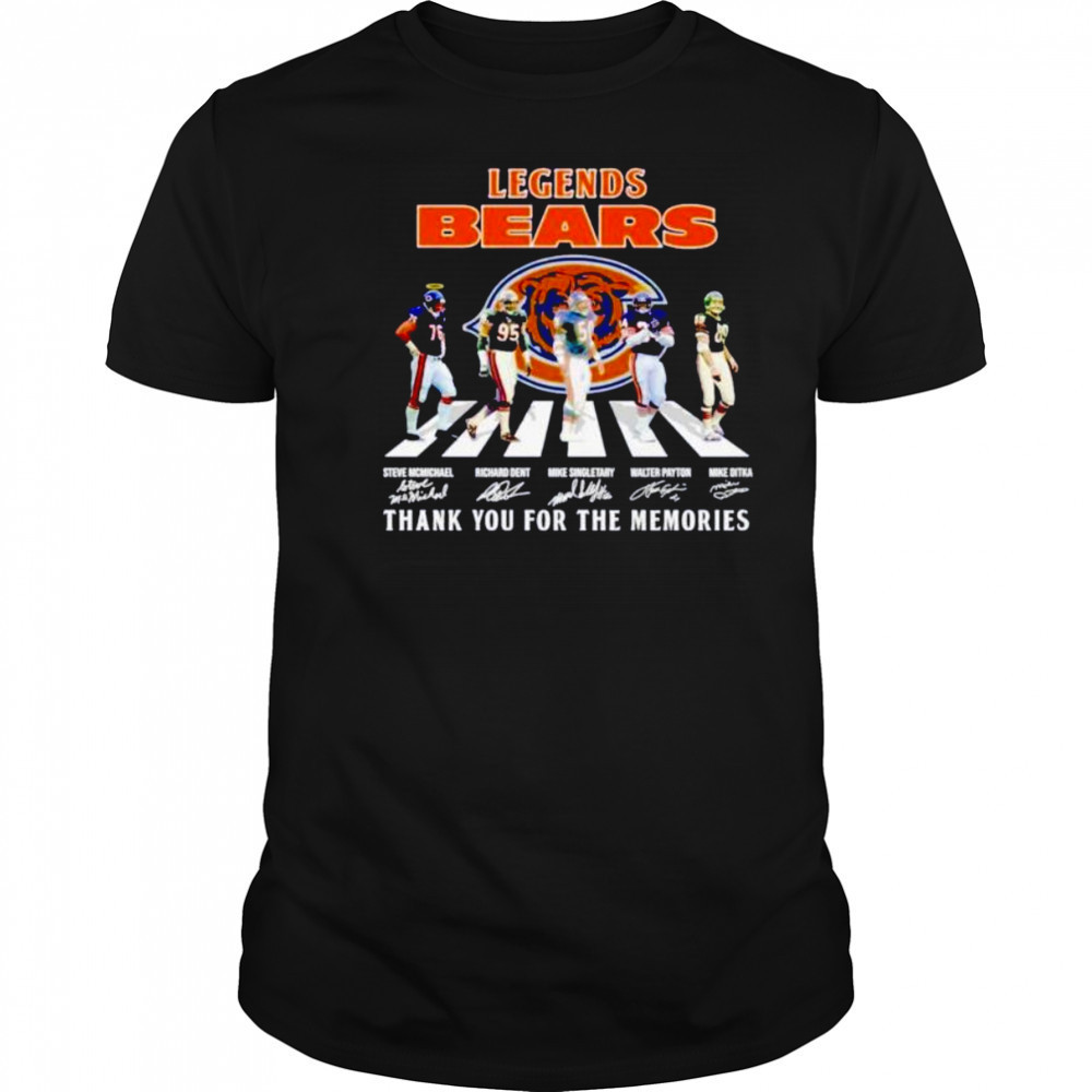 Chicago Bears Legends abbey road thank you for the memories shirt