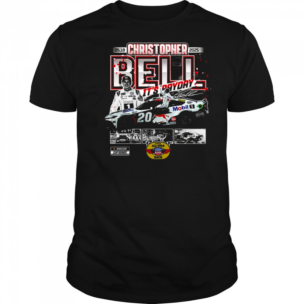 Christopher Bell Checkered Flag Sports Charcoal 2025 NASCAR All-Star Race Winner Shirt