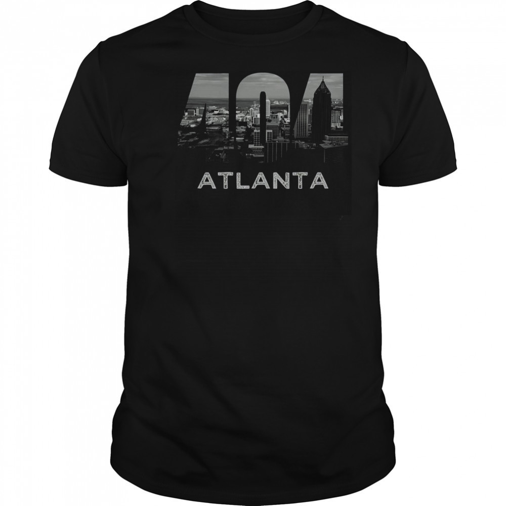 City Skyline Area Code 404 Downtown Atlanta Georgia Souvenir T-Shirt