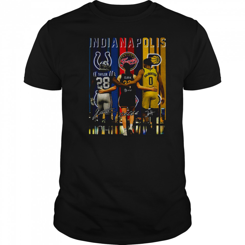 Clark Taylor Haliburton Indianapolis Sports Team players signature shirt