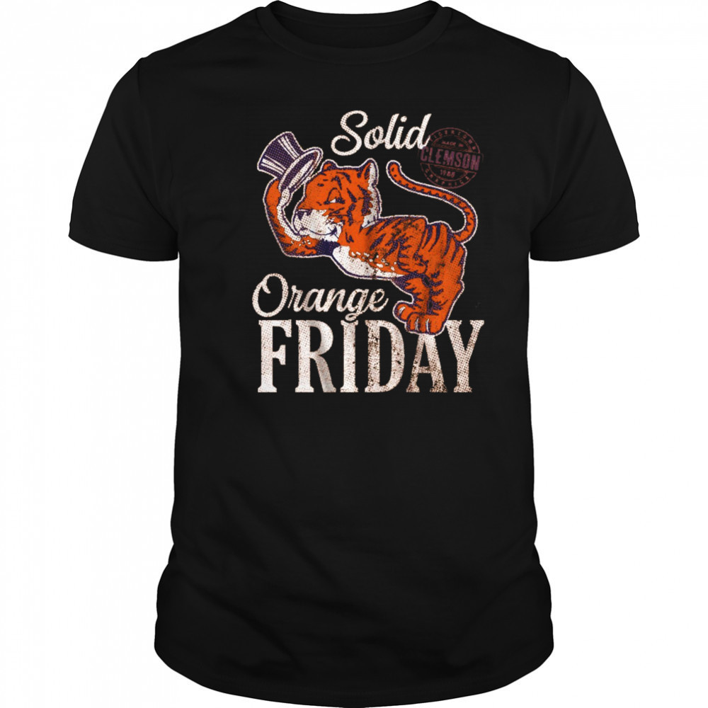 Clemson Tigers Solid Orange Friday Tigertown Graphics Made In 1988 t-shirt