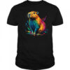Colorful Watercolor Capybara Art Design For Men Women Kids shirt