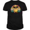 Cool Yellow Rubber Duck In Sunglasses Retro Funny Duck Lover shirt