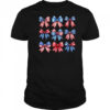 Coquette Bow Patriotic American Flag Retro July Of 4th Girls shirt