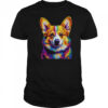 Corgi Dog Colorful Face Dog Lover Men Women shirt