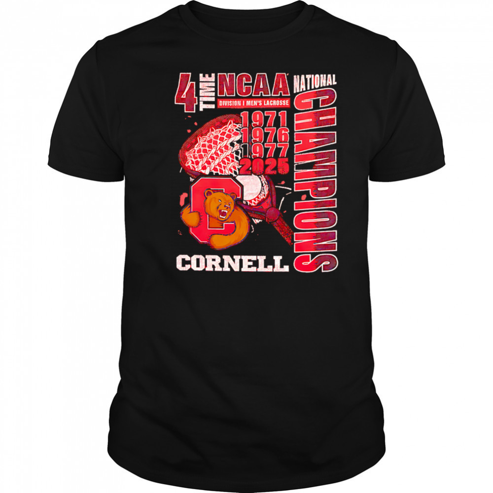 Cornell Big Red 4 time Ncaa National Champions shirt