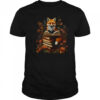 Cottagecore Aesthetic Floral Fox With Book Cute Goblincore shirt