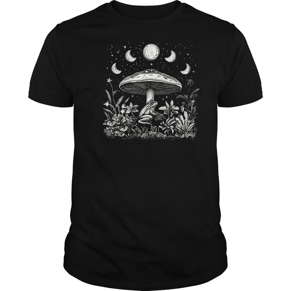 Cottagecore Mushroom Frog Aesthetic Girls Women Graphic shirt